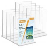 MaxGear Acrylic Sign Holder 8.5x11 Inches 10 Pack,