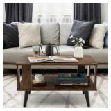 Compact Retro Mid-Century Coffee Table with Storag