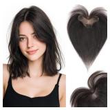 Hairro Human Hair Toppers For Women Wispy Thin Sho