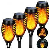 Solar Lights Outdoor, 4 Pack Solar Torch Light wit