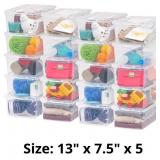 IRIS Storage Bins with Lids, 5.7 L Plastic Storage