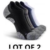 Men's No Show Compression Athletic Socks, Cushione