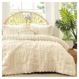 $118 Am lie Home Tufted Boho Comforter Set Braided