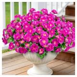 Artificial Flowers for Outdoors, Faux Silk Camelli