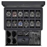 $218 ROTHWELL Luxury Watch Box for 12 Watches   PU