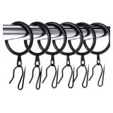 Hotop 30 Pcs Metal Drapery Curtain Rings 0.98/1.26