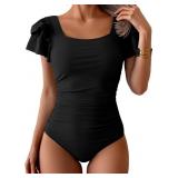 Eomenie Women's Tummy Control One Piece Swimsuit R