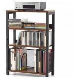 CroBlissful 4-tier CD Holder, Wooden CD Storage Ra
