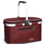 LIQING 35L Large Picnic Basket Shopping Travel Cam