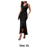 BeryLove Formal Wedding Guest Evening Midi Ruffle