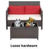 $220 Piece Wicker Outdoor Loveseat, Patio Furnitur