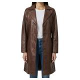 $230 Decrum Womens Real Lambskin Leather Coats Bla