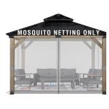 Aoodor Universal 12x12 ft Gazebo Mosquito Netting,
