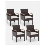 $246 Set of 4 Outdoor Rattan Wicker Dining Chairs