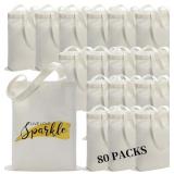 $120 80 Pieces Sublimation Canvas Tote Bags Blank