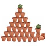 28pcs Small Mini Clay Pots 2' Terracotta Pot - Ris