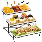 Mfacoy 3 Tier Serving Tray Set, 12' Tiered Serving