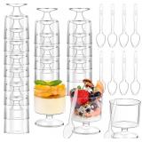 120 Pcs Dessert Cups with Spoons 60 Pcs 5 OZ Mini
