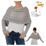 Women s Sweater Scarf with Sleeves - Winter Multif
