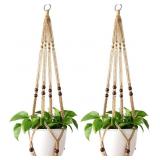 Mkono Macrame Plant Hanger Indoor Jute Hanging Pla