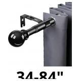 Telescoping Curtain Rod 34-84 inch & 1' Damater Ad