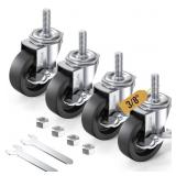HOLKIE Caster Wheels 3 inch Locking Stem Casters,