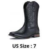 IUV Cowboy Boots For Men Wide Foot Square Toe West