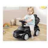 Costway 3-in-1 Kids Black Ride On Push Car with Ad