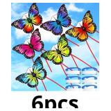 Silipull 6 Pcs Kites Butterfly Kite 55' x 28' Larg