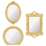 YEXEXINM 4 Styles Vintage Gold Mirror Set Decorati