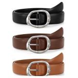 JASGOOD 3 Pack Women Belts for Jeans Pants Ladies