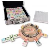 Mexican Train Dominoes Set Double 15 Color Dots wi