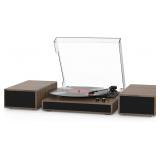 $140 Vinyl Record Player with Dual Stereo Bookshel
