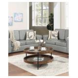 DONALD CHOI FORESTA 32' ROUND BROWN COFFEE TABLE