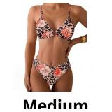 Fanuerg Women's Triangle Bikini Sets O Ring Linked