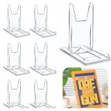 6 Pack Acrylic Book Stand for Display Adjustable C