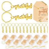 Henoyso Gold Thanksgiving Keychains Gift Employee