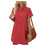 Lookbook Store Women's Short Sleeve Button Down Fl