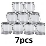 Hedume Mini Clear Plastic Paint Cans, 3-Inch Tall