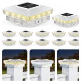 Solar Post Cap Lights 12 Packs for 4x4 Wooden/Viny