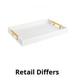 Home Redefined Serving Tray, Rectangle, Faux Leath