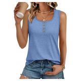 AUTOMET Womens Tank Tops 2026 Button Spring Summer