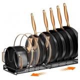 MUDEELA Pots and Pans Organizer Rack for Under Cab
