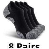 Men's No Show Compression Athletic Socks, Cushione