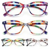 HEEYYOK 2.0 Reading Glasses Women Small Face 4-Pac