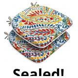 DYTXIII Set of 2 Outdoor Chair Cushions with Ties,