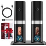 Electric Salt and Pepper Grinder Set, New Recharge
