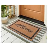 Tinideya 2 Pcs Bow Welcome Front Door Mats Combo S