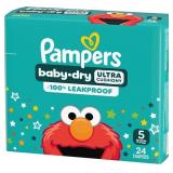 Pampers Baby-Dry Disposable Diapers Size 5, 24 Cou