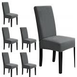 MOSAYT Velvet Dining Chair Covers Set of 6 - Stret